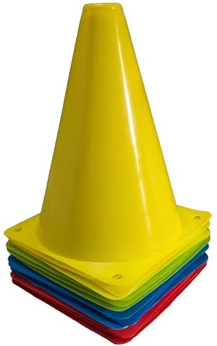 Vertent Football Cones (Set of 12) 7 - 4 Colours (Red, Green, Blue, Yellow)