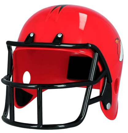 Boland 01444 - Helm American Football für Faschingskostüme, Kopfbedeckung für Karneval und Mottoparty, Rot