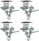 Supaway 4 Stück I-Beam Aufhänger Stahlträgerklemme Boxsack-Zubehör Heavy Duty Steel Perforated Bag Hanger Boxsackaufhänger für Balken Einstellbar von 63 mm bis 220 mm Hält 204 kg Schwerkraft Stand