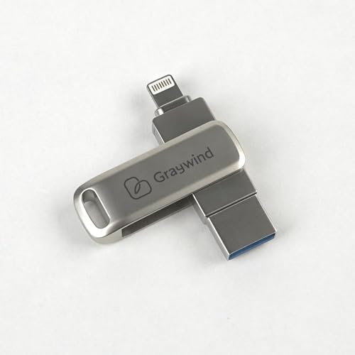 Graywind 512GB Flash Drive for iPhone Photo Stick Memory iPhone USB Storage for Photos Videos Contacts for iPad External iPhone Storage iPhone Thumb Drive for iPad