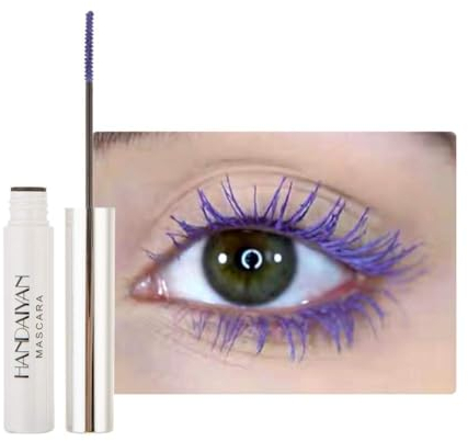 Allbestaye Mascara Wasserfest Lila, Bunt Wimperntusche Violett für Lash Verlängerung, Purple Mascara Langlebige für Lange Wimpern, Waterproof Augen Make-Up für Halloween Weihnachten Partys