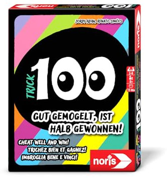noris 606262066 - Trick 100 (Kartenspiel ab 8 Jahre) - rasantes Spiel zum Bluffen & Zocken für 2-6 Spieler, ca. 15 Min. Spiel-Dauer pro Spiele-Runde