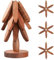 Markcco Dessous de Plats en boi pour Plats Chauds, 3 Dessous de Plats en Bois + 1 Support rangé comme Un Sapin de Noël, Dessous de Plat en Bois sapelli pour casseroles Chaudes, poêles, Bol, théière