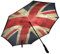 ISAOA Large Golf Umbrella Anti-UV Folding Inverted Umbrella,C-Shape Handle,Strong and Windproof Umbrella with Double Layer Fabric,Lovely British Flag Union Jack Umbrella