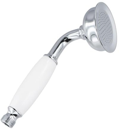 Alcachofa de Ducha de Latón Estilo Victoriano Tradicional, Cabezal de Ducha de Mano Cromado Pulido Desmontable y a Prueba de Fugas Grifo Monomando para Baño Estilo Rústico