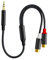 talNite 3.5mm to RCA Cable,Nylon Braided 3.5mm Male to Dual RCA Female Audio Adapter for Stereo Sound,Gold-Plated Headphone Jack to RCA Connector Compatible with Smartphones,Tablets,Home Theatre