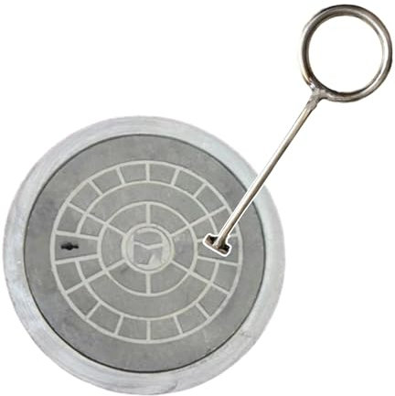 Haken für Abflussdeckel, Anloch-Hebeschlüssel Schachthakenwerkzeug mit abgerundetem Griff, Hebehaken for Kanaldeckel aus Edelstahl, praktisches Abflussgitter-Hakenheberwerkzeug for Kanal-/Sturmabfluss