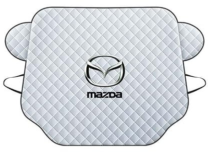 AGYF Frontscheibenabdeckung für Mazda 2 2002-2020 2021 2022 2023 2024 2025 DJ DE, Windschutzscheibenabdeckung -Scheibenabdeckung Auto Winter, Auto Abdeckung Für Die Gegen Schnee, EIS, Frost, Staub