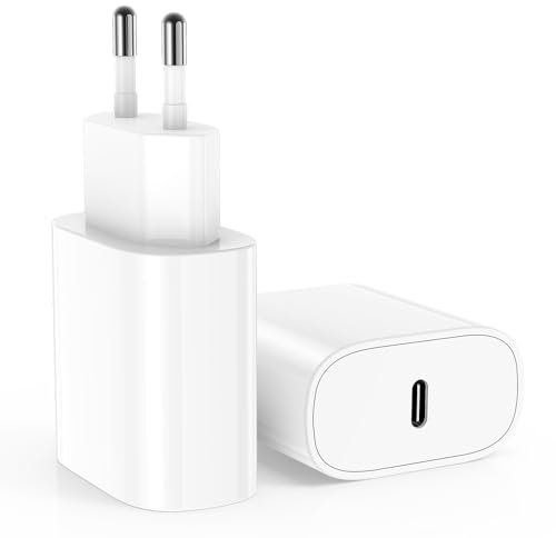 Caricatore USB Type C 20W, Fast Charge Presa USB C Alimentatore Caricabatterie per Apple iPhone 16/15/14/13/12/11 Pro/Pro Max/Plus/XR/SE/ipad, Charger Spina Rapido USBC Carica Spinotto Muro Ricarica