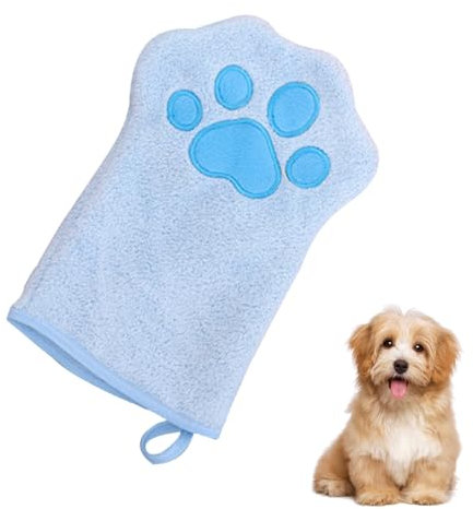 LUYANFX Serviette Chien, Serviette pour Animaux Domestiques Super Absorbante, Séchage Rapide, 22 x 15 cm, Bleu