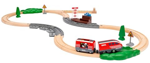 BRIO World 36102 Zugset mit Rückziehmotor | Zugset-Zubehör für Kinder ab 3 Jahren