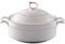 Yeory Soup Tureen Ceramic 1.5L, White Serving Bowl with Gold Border, Double Handle Lid and Ladle Set for Pasta,