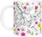 LIEBTASTISCH - Personalisierte Tasse für Mama oder Oma - Geschenk zum Muttertag, Geburtstag, Weihnachten, von Enkelkinder - Bis zu 6 Kinder (Orchideen)