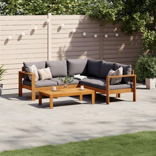Festnight Ecklounge Balkon Lounge Klein Gartenlounge Set Holz Lounge Möbel Outdoor Balkonmöbel Kleiner Balkon Sofa Ecksofa Terrassenmöbel Gartenmöbel Loungemöbel Massivholz Akazie