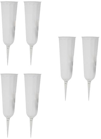 6 vasi commemorativi per cimitero, con punte e inserti in schiuma, per decorazioni per tombe, uso esterno