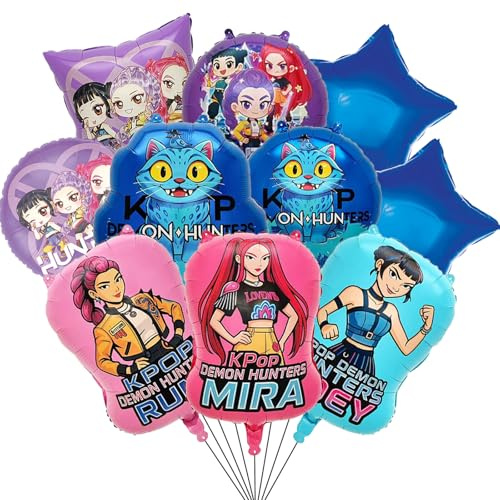 10pcs Kop Demo Hunte Ballons Set, Helium Ballon, Bunte Folienballons Geburtstag, für Geburtstagsfeier, Kinderparty, Jubiläum und Raumdekoration