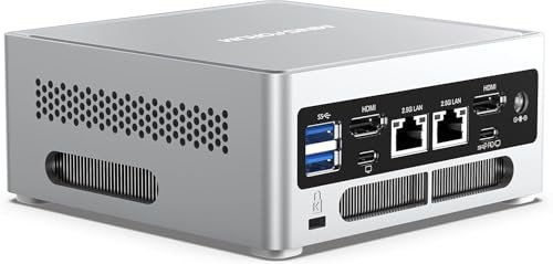MINIS FORUM NAB6 Lite Mini PC mit Intel Core i5-12600H, 16GB DDR4, 512GB PCIe 4.0 SSD, 12 Kerne / 16 Threads bis 4,5 GHz, Dual 2,5G LAN, Wi-Fi 6, BT 5.2, 2× HDMI, 7× USB