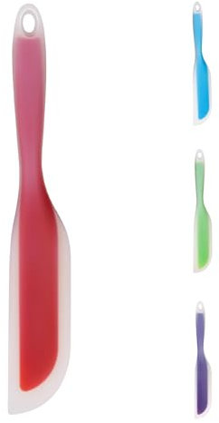 Nonstick Silicone Knife Shaped Flexible Kitchen Spatula Scraper Turner,Kitchen Cooking Utensils With Nylon Core (Red)