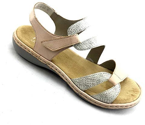 Rieker Femmes 65969-81 Sandales Bride Arriere, Rose (Ice/Rose), 41 EU