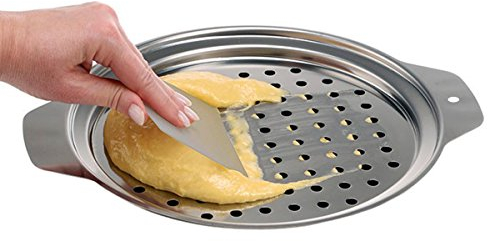 Hicook Spätzle-Maker aus Edelstahl mit Schaber, traditioneller deutscher Eiernudelmacher, Pfanne, Topf, Spaghetti-Sieb
