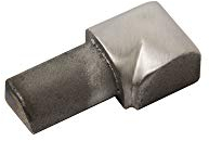 Viertelkreis Edelstahlschiene Fliesenprofil Fliesenschiene Edelstahl V2A L250cm 10mm Inneneck gebürstet