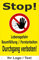 Bannière de barrière - Pour travaux forestiers - Avec logo - 450 x 650 mm - Avec œillets - Logo P0001-002C - Bâche publicitaire solide en PVC - Disponible en 4 variantes