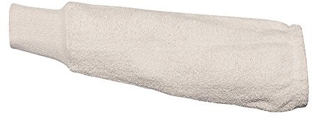 Jah Armschoner Baumwolle Frottée mit Strickbund (40 cm) – extra lang & angenehm – für Lebensmittelproduktion, Montage & Reinigung