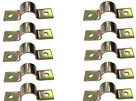 Rohrschellen für Rohr Ø 19 mm - 3/4' Zoll - 10 Stück galvanisch gelb verzinkt