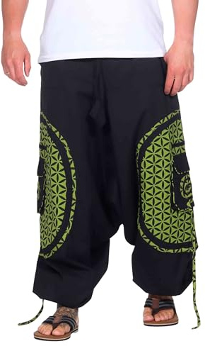 Kunst und Magie Trendige Haremshose Bunte Muster Goa Hippie Hose