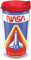 Tervis NASA-Retro Badge Vaso Aislado con Envoltura y Tapa roja, Tritan, Transparente