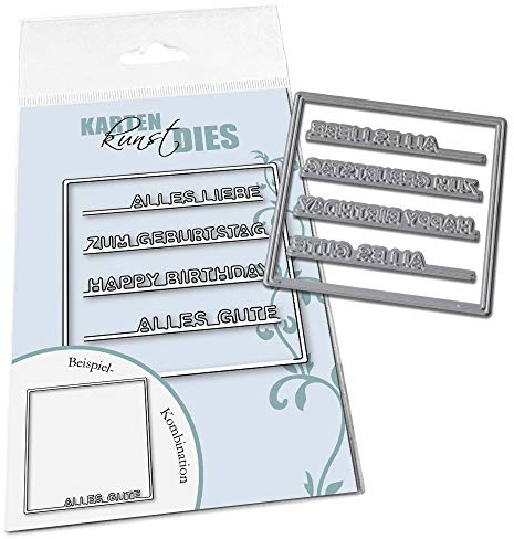 Karten-Kunst Stanzschablone kk-D089 Stanze Geburtstag im Rahmen Schneideschablone