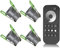 3W LED Mini Einbaustrahler, Aluminium, IP65 Wassergeschützt, 3000K Warmweiß, Dimmbar, Funk-Netzteil, Minispots für Innen- und Außenbeleuchtung (Anthrazit, 4x Minispot)