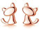 Cute Cat Stud Earrings S925 Sterling Silver Minimalist Lovely Pet Animal Tiny Cartilage Earring Ear Studs Piercing Hypoallergenic Jewelry Gifts for Women Girls (Rose Gold)
