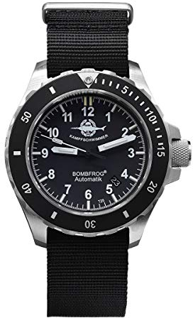 BOMBFROG Herren Taucheruhr Automatik 500 m Tritium Kampfschwimmer BT25