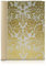 FAIRklemmt Klemmbinder Luxury Brokat Naturleinen, A4, Gold- und floralem Motiv, 22.5 x 30.8 cm, 3mm starke Buchbinderpappe, italienisches Dekorpapier, Naturleinenrücken