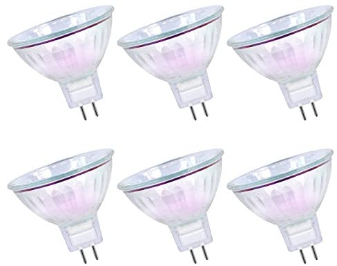 MR16 Halogen Light Bulb 35W GU5.3 2 Pin Base, 12V 3000K Warm White Spotlight 36°Beam Angle 4000 Hours Lifespan Dimmable MR16 Halogen Bulb Dichroic -6Pack