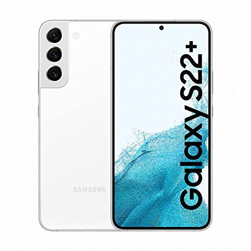 Samsung Galaxy S22+, Téléphone mobile 5G 128Go Blanc, Carte SIM non incluse, smartphone Android, Version FR