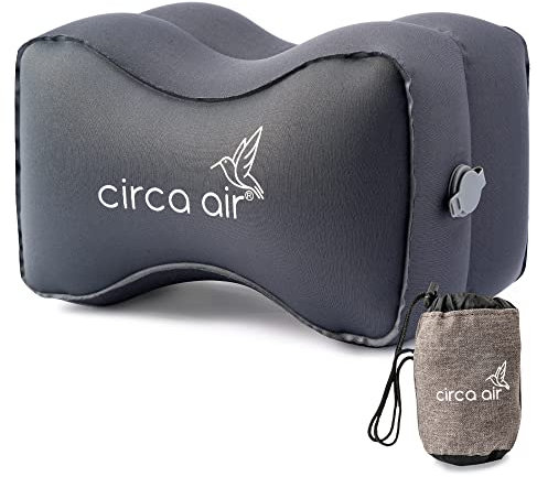 Circa Air Almohada inflable de rodilla para dormir de lado, almohada de rodilla de viaje entre las piernas para dormir, almohada ortopédica para aliviar el dolor de ciática, almohada de pierna para