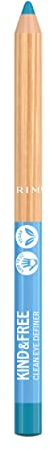 Rimmel London Kind & Free Clean Matita occhi, Texture Cremosa, Colore ricco, Formula vegana - 006 - Anime Blue, 1.1g