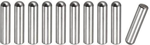 sourcing map 8x30mm Goujons Goupilles, 10pcs 304 Inox Acier Rond Tête Plat Chanfreiné Terminal Cheville Broche Bois Superposé Lit Étagère Chevilles Support Étagères Attacher Éléments