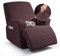 TAOCOCO Recliner Chair Cover, Stretch Sofa Cover 1 Seater With Arm Rest, Couch Cover Soft, Machine Washable Recliner Sofa Protector (Coffee, 1 seater)