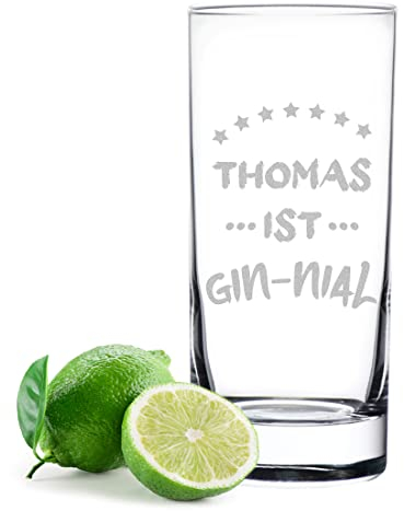 Vaso de ginebra de 485 ml con grabado, idea de regalo, vaso de tubo para conocedores, con diseño grabado, regalo de cumpleaños para hombres, cócteles, Navidad y aniversario