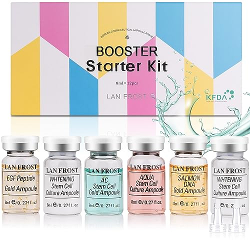 BB Meso Booster Starter Kit Serum Hyaluronsäure Essenz Hautpflege Set 8ml 6Pcs, Hautpflege Serum für Gesicht BB Radiance Facial Serum Kit