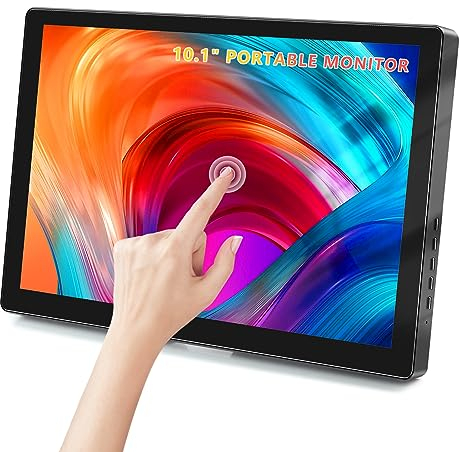 Thinlerain Portable Touchscreen Monitor, 10.1 Inch Portable Laptop Monitor HDMI 1920x1200 IPS 16:10 Screen Computer Display for PC PS3 PS4 Xbox Raspberry