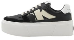 Calvin Klein Baskets Cupsole Flatform Mix LTH WN YW0YW01227, Noir, 37 EU