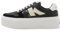 Calvin Klein Baskets Cupsole Flatform Mix LTH WN YW0YW01227, Noir, 37 EU