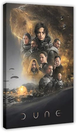 Dune – Filmposter auf Leinwand, Poster, Wandkunst, Dekor, Bild, Gemälde für Wohnzimmer, Schlafzimmer, Dekoration, Rahmenstil, 30 x 45 cm