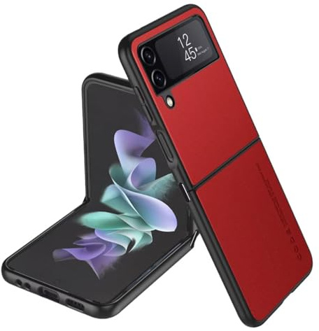 Topme Handyhülle Kompatibel mit Samsung Galaxy Z Flip3 / Samsung Galaxy Flip 3 2021 (6.7) – Sicherer und Stilvoller Schutz - Rot