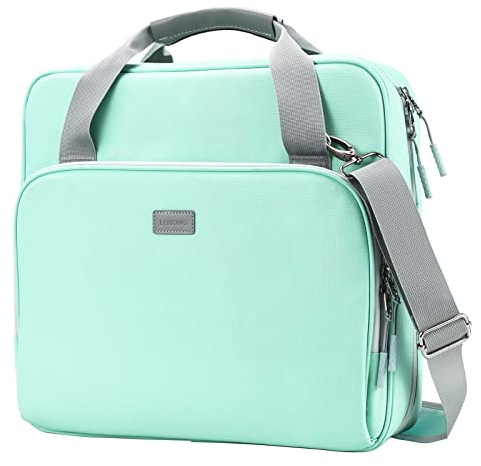 Losong Ordner mit 3 Ringen, Reißverschluss, D-Ring, Ordner mit Riemen, 800 Blatt Kapazität, mehrere Taschen, Schul- und Büroordner, kompatibel mit 33 cm MacBook (Patentdesign, Hellblau)