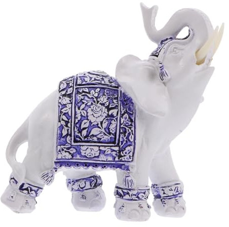 MAGICLULU Elefantenfigur Für Wohnzimmerdekor Elefantenstatue Als Handwerk-Ornament Für Schlafzimmer Und Büro Minimalistisches Design Mit Glatter Oberfläche